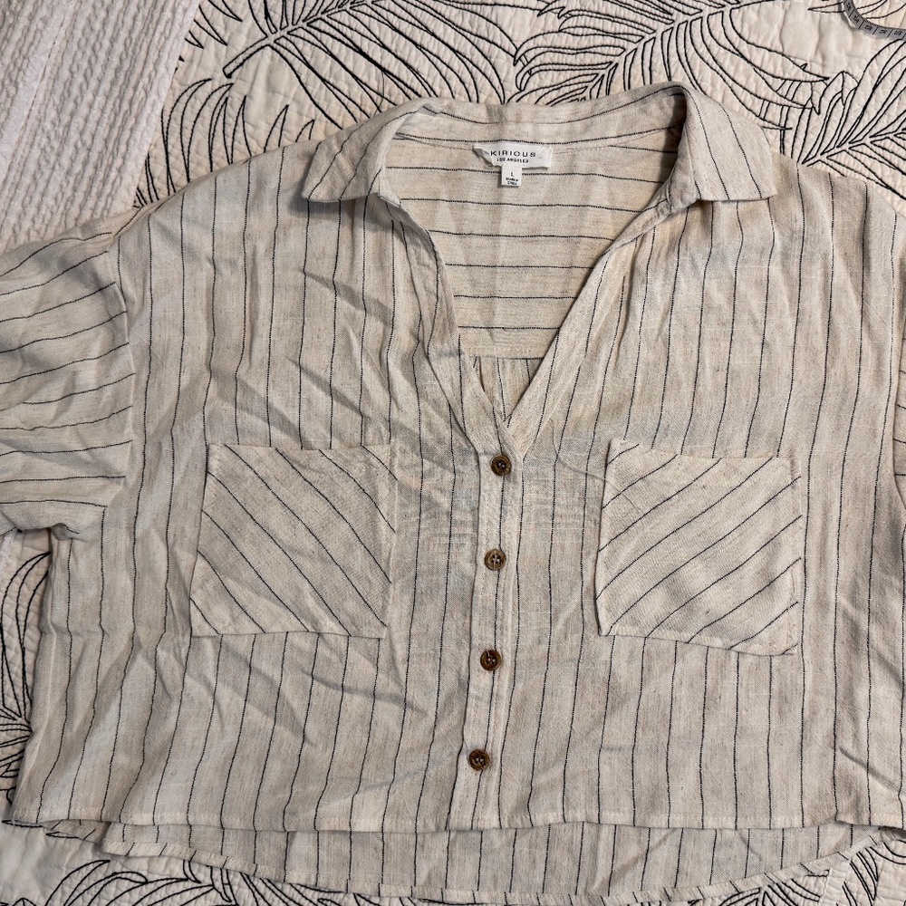 Cropped button down